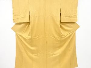 リサイクル　花古典柄織出し一ツ紋色無地着物